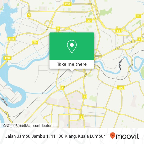 Peta Jalan Jambu Jambu 1, 41100 Klang