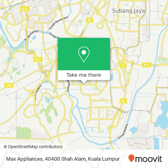 Max Appliances, 40400 Shah Alam map