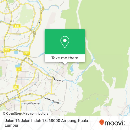 Jalan 16 Jalan Indah 13, 68000 Ampang map