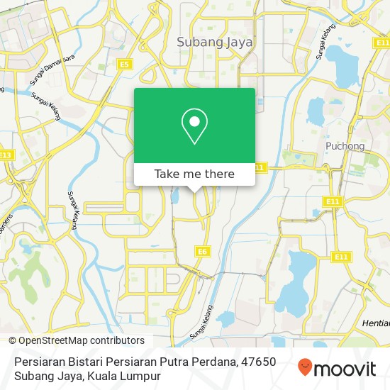 Peta Persiaran Bistari Persiaran Putra Perdana, 47650 Subang Jaya