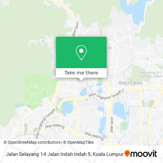 Jalan Selayang 14 Jalan Indah Indah 5 map