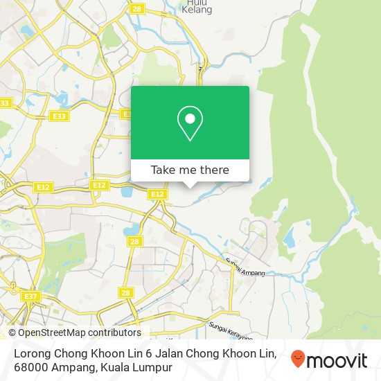 Peta Lorong Chong Khoon Lin 6 Jalan Chong Khoon Lin, 68000 Ampang