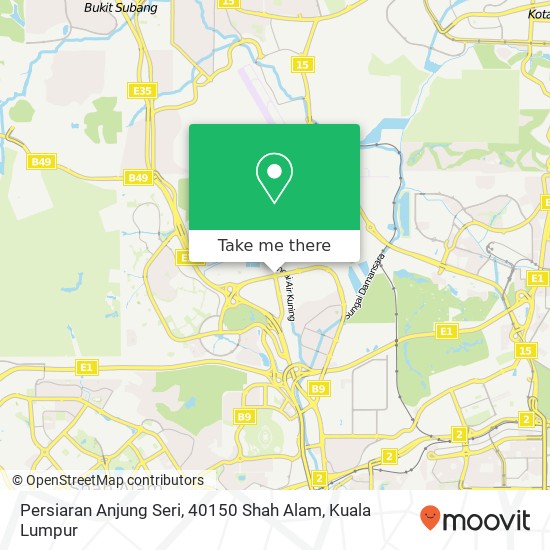 Peta Persiaran Anjung Seri, 40150 Shah Alam