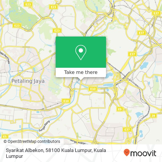 Peta Syarikat Albekon, 58100 Kuala Lumpur