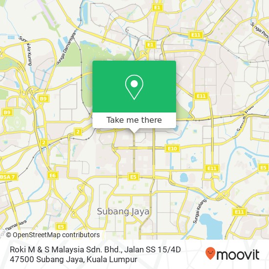 Roki M & S Malaysia Sdn. Bhd., Jalan SS 15 / 4D 47500 Subang Jaya map