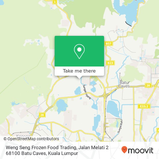 Weng Seng Frozen Food Trading, Jalan Melati 2 68100 Batu Caves map