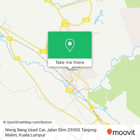 Peta Weng Seng Used Car, Jalan Slim 35900 Tanjong Malim