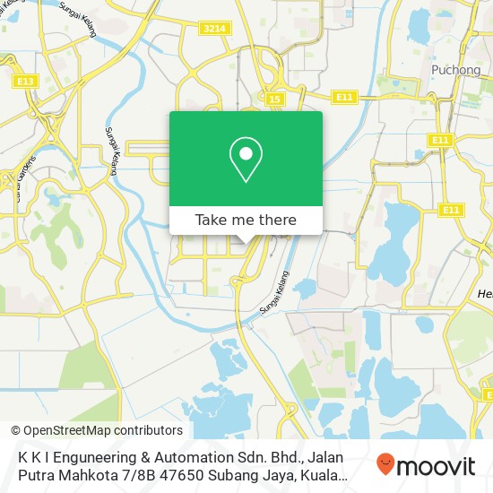 K K I Enguneering & Automation Sdn. Bhd., Jalan Putra Mahkota 7 / 8B 47650 Subang Jaya map