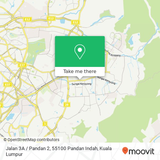 Jalan 3A / Pandan 2, 55100 Pandan Indah map