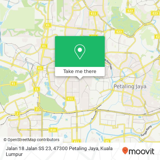 Jalan 18 Jalan SS 23, 47300 Petaling Jaya map