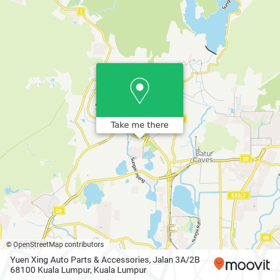 Yuen Xing Auto Parts & Accessories, Jalan 3A / 2B 68100 Kuala Lumpur map
