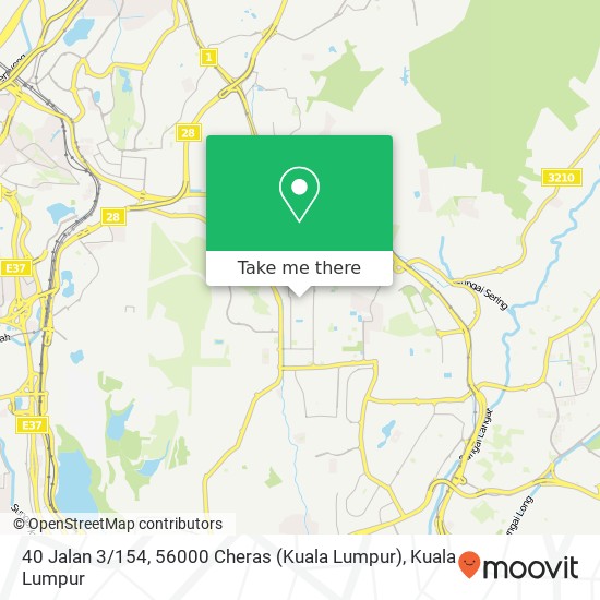 Peta 40 Jalan 3 / 154, 56000 Cheras (Kuala Lumpur)