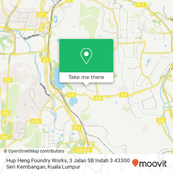 Hup Heng Foundry Works, 3 Jalan SB Indah 3 43300 Seri Kembangan map