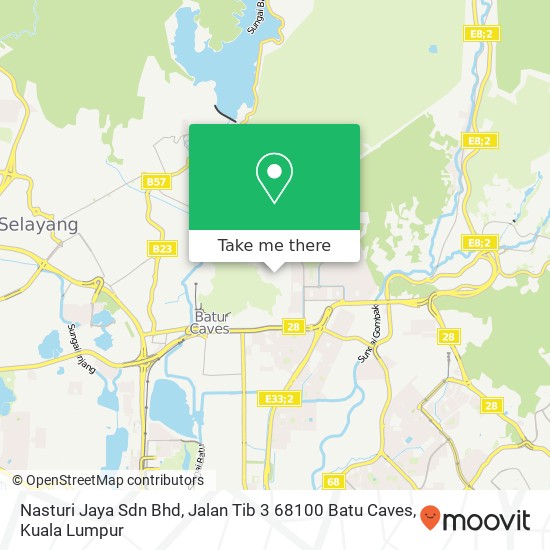Peta Nasturi Jaya Sdn Bhd, Jalan Tib 3 68100 Batu Caves