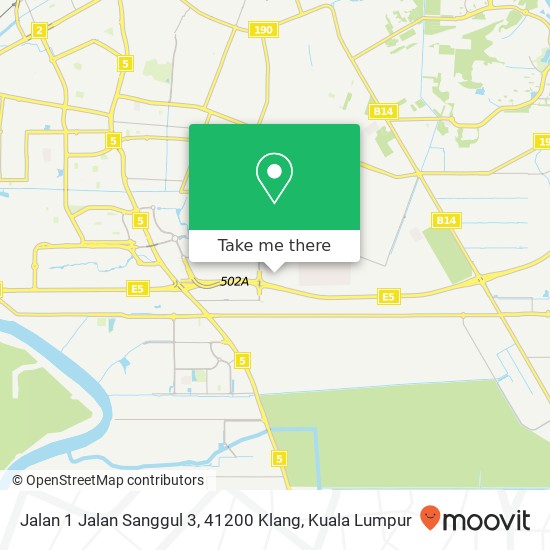 Peta Jalan 1 Jalan Sanggul 3, 41200 Klang