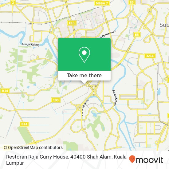 Peta Restoran Roja Curry House, 40400 Shah Alam