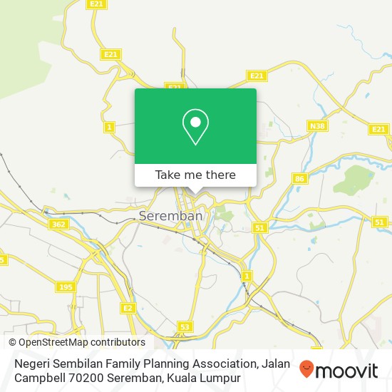 Negeri Sembilan Family Planning Association, Jalan Campbell 70200 Seremban map