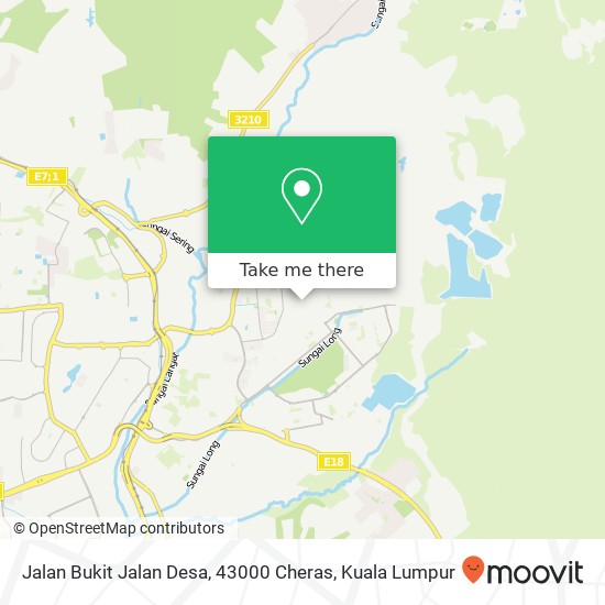 Peta Jalan Bukit Jalan Desa, 43000 Cheras