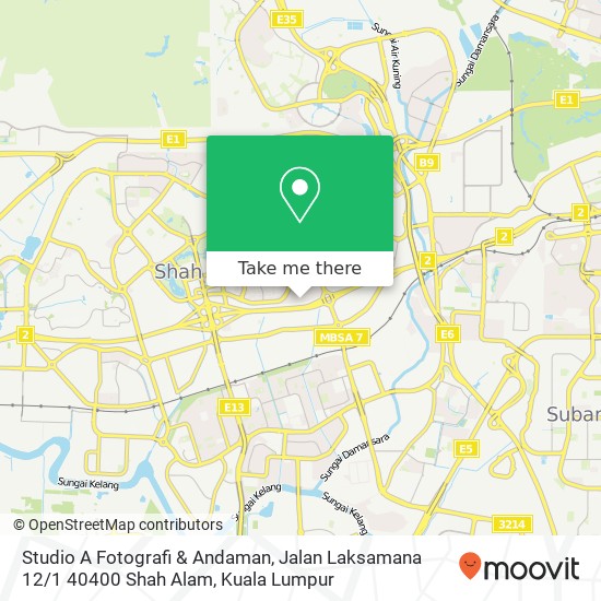 Studio A Fotografi & Andaman, Jalan Laksamana 12 / 1 40400 Shah Alam map