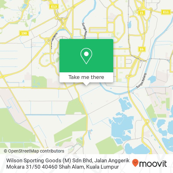 Wilson Sporting Goods (M) Sdn Bhd, Jalan Anggerik Mokara 31 / 50 40460 Shah Alam map
