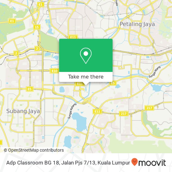 Adp Classroom BG 18, Jalan Pjs 7 / 13 map