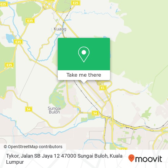 Peta Tykor, Jalan SB Jaya 12 47000 Sungai Buloh