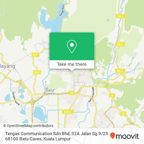 Peta Tengas Communication Sdn Bhd, 32A Jalan Sg 9 / 25 68100 Batu Caves