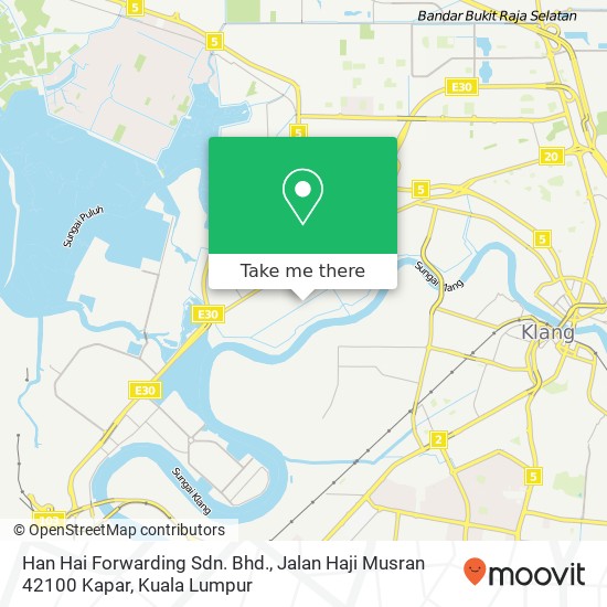 Peta Han Hai Forwarding Sdn. Bhd., Jalan Haji Musran 42100 Kapar