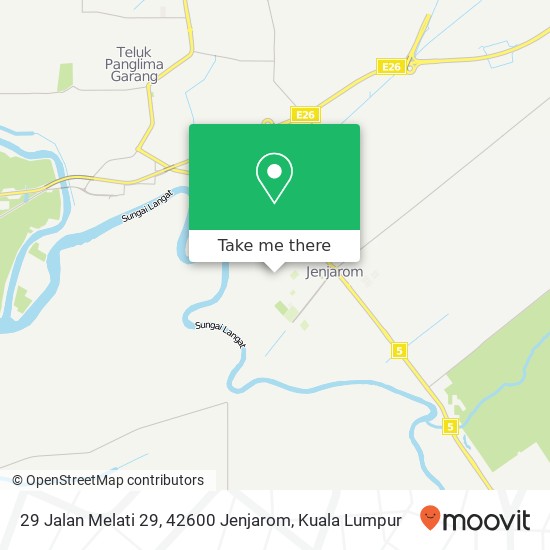 Peta 29 Jalan Melati 29, 42600 Jenjarom