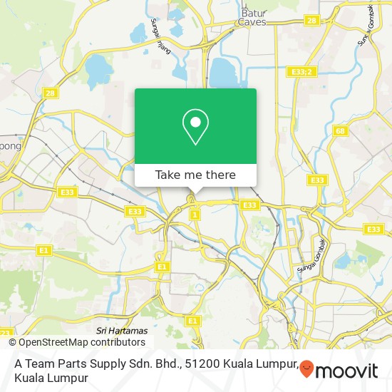 A Team Parts Supply Sdn. Bhd., 51200 Kuala Lumpur map