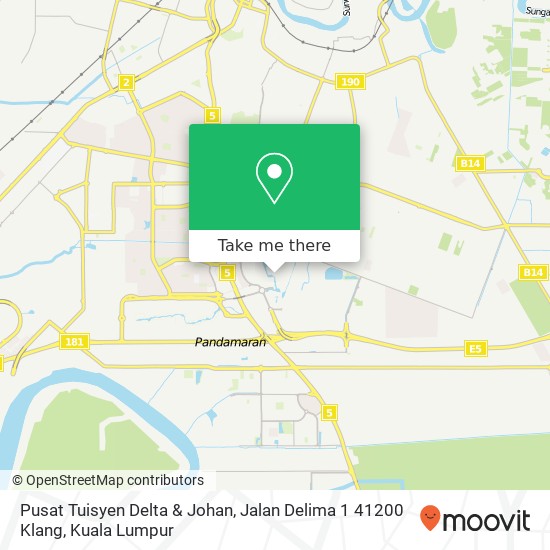 Pusat Tuisyen Delta & Johan, Jalan Delima 1 41200 Klang map