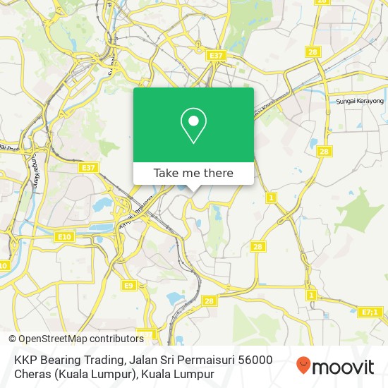 KKP Bearing Trading, Jalan Sri Permaisuri 56000 Cheras (Kuala Lumpur) map
