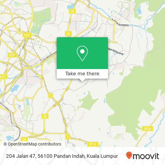 Peta 204 Jalan 47, 56100 Pandan Indah