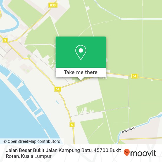Peta Jalan Besar Bukit Jalan Kampung Batu, 45700 Bukit Rotan