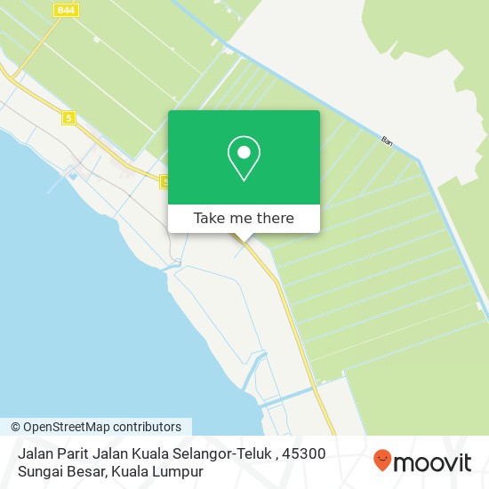 Peta Jalan Parit Jalan Kuala Selangor-Teluk , 45300 Sungai Besar