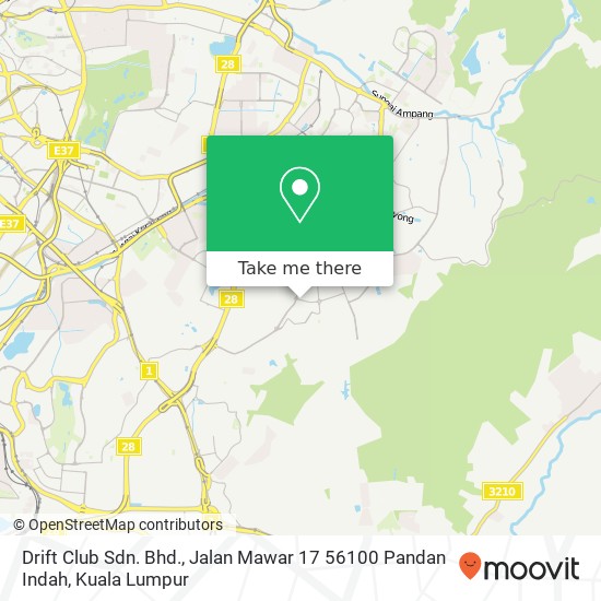 Drift Club Sdn. Bhd., Jalan Mawar 17 56100 Pandan Indah map
