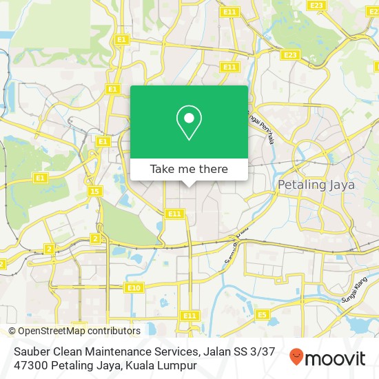 Sauber Clean Maintenance Services, Jalan SS 3 / 37 47300 Petaling Jaya map