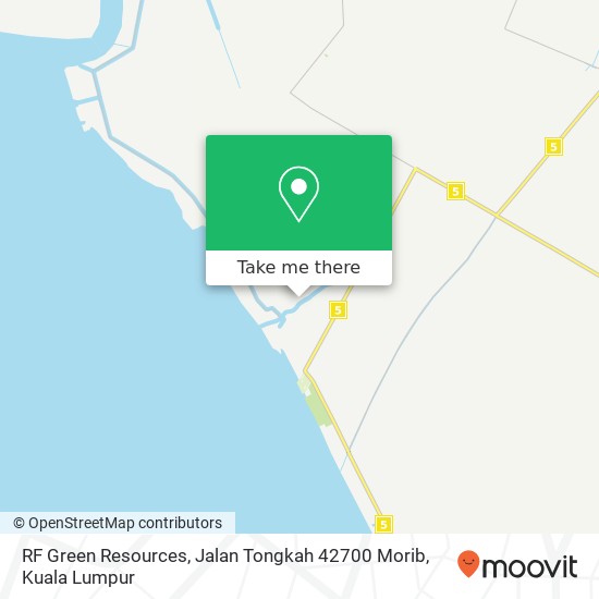 Peta RF Green Resources, Jalan Tongkah 42700 Morib