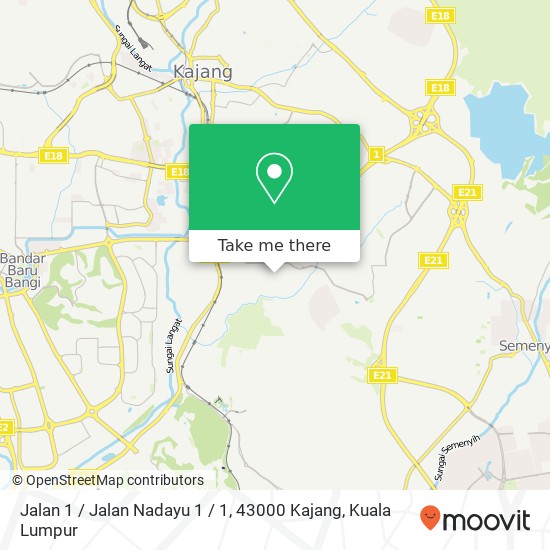 Jalan 1 / Jalan Nadayu 1 / 1, 43000 Kajang map