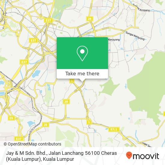 Jay & M Sdn. Bhd., Jalan Lanchang 56100 Cheras (Kuala Lumpur) map
