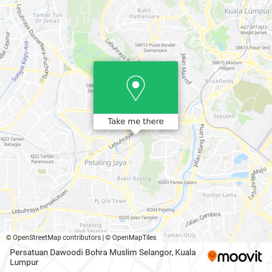 Persatuan Dawoodi Bohra Muslim Selangor map