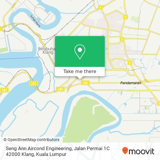 Peta Seng Ann Aircond Engineering, Jalan Permai 1C 42000 Klang