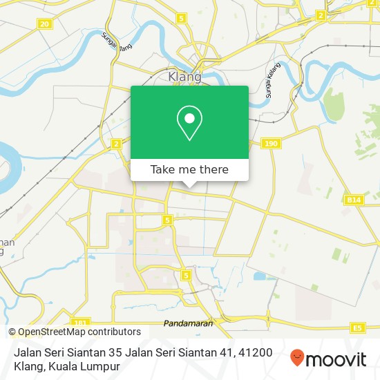 Peta Jalan Seri Siantan 35 Jalan Seri Siantan 41, 41200 Klang