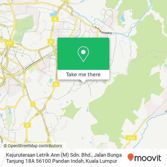 Kejuruteraan Letrik Ann (M) Sdn. Bhd., Jalan Bunga Tanjung 18A 56100 Pandan Indah map
