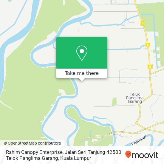 Peta Rahim Canopy Enterprise, Jalan Seri Tanjung 42500 Telok Panglima Garang