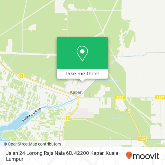 Peta Jalan 24 Lorong Raja Nala 6D, 42200 Kapar
