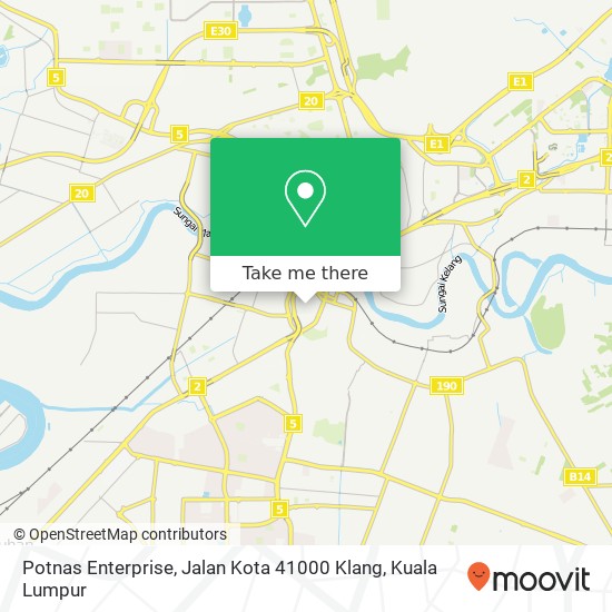 Peta Potnas Enterprise, Jalan Kota 41000 Klang