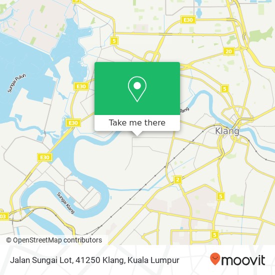 Peta Jalan Sungai Lot, 41250 Klang