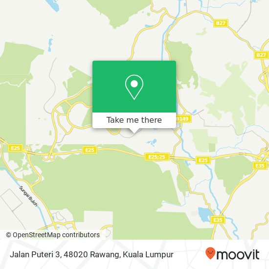 Peta Jalan Puteri 3, 48020 Rawang