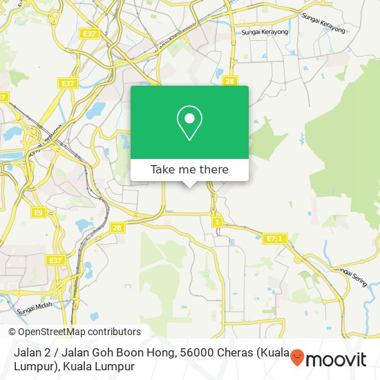 Peta Jalan 2 / Jalan Goh Boon Hong, 56000 Cheras (Kuala Lumpur)